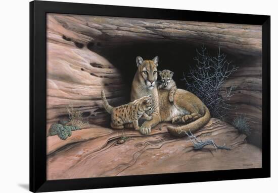 Mountain Lions-Harro Maass-Framed Premium Giclee Print