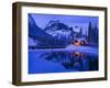 Mountain Lodge at Dusk-Michael Blanchette Photography-Framed Giclee Print