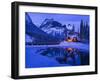 Mountain Lodge at Dusk-Michael Blanchette Photography-Framed Giclee Print