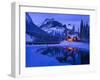 Mountain Lodge at Dusk-Michael Blanchette Photography-Framed Giclee Print