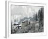 Mountain Lodge, Saanen, Bern, Switzerland-Walter Bibikow-Framed Photographic Print