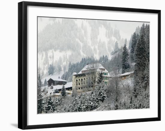 Mountain Lodge, Saanen, Bern, Switzerland-Walter Bibikow-Framed Photographic Print