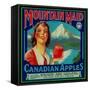 Mountain Maid Apple Label - Canada-Lantern Press-Framed Stretched Canvas