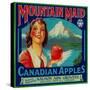 Mountain Maid Apple Label - Canada-Lantern Press-Stretched Canvas