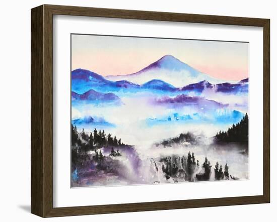 Mountain Mist Landscape-Michelle Faber-Framed Giclee Print