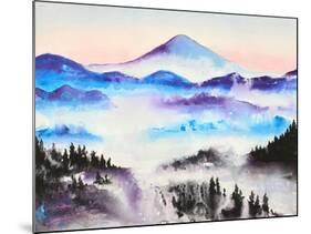 Mountain Mist Landscape-Michelle Faber-Mounted Giclee Print