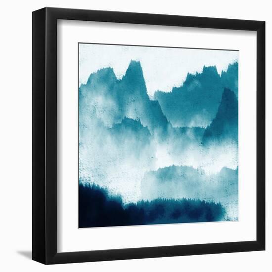 Mountain Mist Teal 1-Kimberly Allen-Framed Art Print