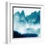 Mountain Mist Teal 1-Kimberly Allen-Framed Art Print