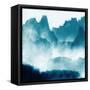 Mountain Mist Teal 1-Kimberly Allen-Framed Stretched Canvas