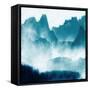 Mountain Mist Teal 1-Kimberly Allen-Framed Stretched Canvas