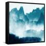 Mountain Mist Teal 1-Kimberly Allen-Framed Stretched Canvas