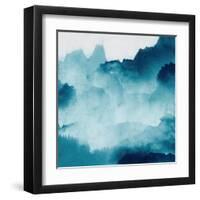 Mountain Mist Teal 2-Kimberly Allen-Framed Art Print