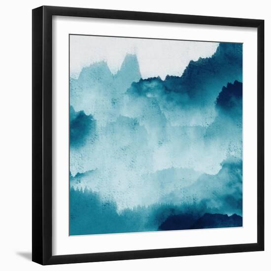 Mountain Mist Teal 2-Kimberly Allen-Framed Art Print