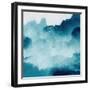 Mountain Mist Teal 2-Kimberly Allen-Framed Art Print