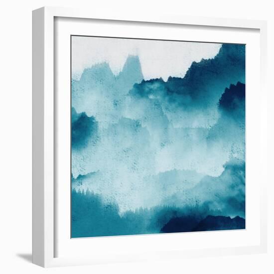 Mountain Mist Teal 2-Kimberly Allen-Framed Art Print