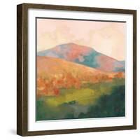 Mountain Morning Pink-Julia Purinton-Framed Art Print