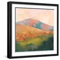 Mountain Morning Pink-Julia Purinton-Framed Art Print