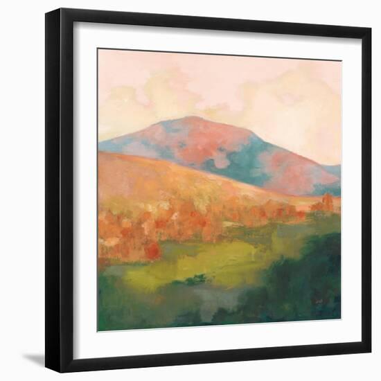 Mountain Morning Pink-Julia Purinton-Framed Art Print