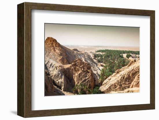 Mountain Oasis Chebika at Border of Sahara, Tunisia, Africa-perszing1982-Framed Photographic Print