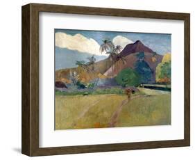 Mountain on Tahiti, 1893-Paul Gauguin-Framed Giclee Print