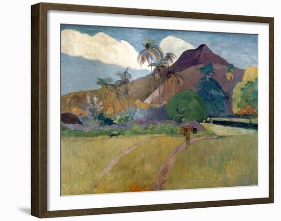 Mountain on Tahiti, 1893-Paul Gauguin-Framed Giclee Print