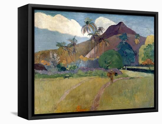 Mountain on Tahiti, 1893-Paul Gauguin-Framed Stretched Canvas