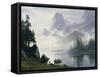Mountain Out of the Mist-Albert Bierstadt-Framed Stretched Canvas
