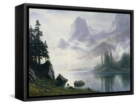 Mountain Out of the Mist-Albert Bierstadt-Framed Stretched Canvas
