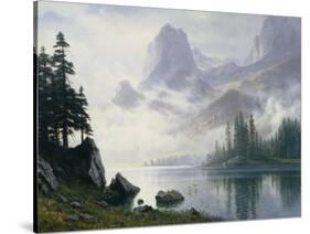 Mountain Out of the Mist-Albert Bierstadt-Stretched Canvas