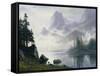 Mountain Out of the Mist-Albert Bierstadt-Framed Stretched Canvas