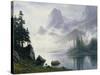 Mountain Out of the Mist-Albert Bierstadt-Stretched Canvas