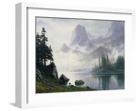 Mountain Out of the Mist-Albert Bierstadt-Framed Giclee Print