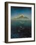 Mountain over Lake-Simon Cook-Framed Giclee Print