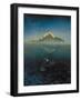 Mountain over Lake-Simon Cook-Framed Giclee Print