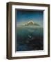 Mountain over Lake-Simon Cook-Framed Giclee Print