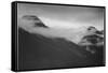 Mountain Partially Covered With Clouds "In Glacier National Park" Montana. 1933-1942-Ansel Adams-Framed Stretched Canvas