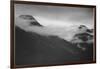 Mountain Partially Covered With Clouds "In Glacier National Park" Montana. 1933-1942-Ansel Adams-Framed Art Print