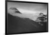 Mountain Partially Covered With Clouds "In Glacier National Park" Montana. 1933-1942-Ansel Adams-Framed Art Print