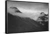 Mountain Partially Covered With Clouds "In Glacier National Park" Montana. 1933-1942-Ansel Adams-Framed Stretched Canvas