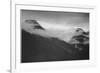 Mountain Partially Covered With Clouds "In Glacier National Park" Montana. 1933-1942-Ansel Adams-Framed Premium Giclee Print