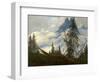 Mountain Peak with Drifting Clouds-Caspar David Friedrich-Framed Giclee Print