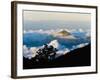 Mountain Peaks Rising High Above the Clouds Taken from Mount Rinjani Volcano, Lombok, Indonesia-Matthew Williams-Ellis-Framed Photographic Print