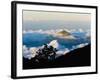 Mountain Peaks Rising High Above the Clouds Taken from Mount Rinjani Volcano, Lombok, Indonesia-Matthew Williams-Ellis-Framed Photographic Print