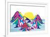 Mountain Polka-null-Framed Giclee Print