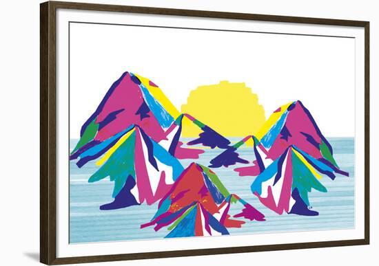 Mountain Polka-null-Framed Giclee Print