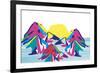 Mountain Polka-null-Framed Giclee Print