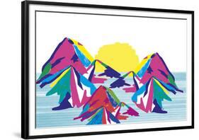 Mountain Polka-null-Framed Giclee Print