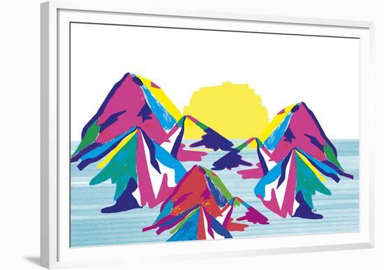 Mountain Polka-null-Framed Giclee Print