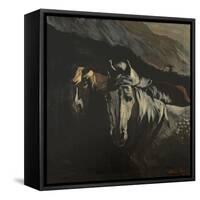 Mountain Ponies-Jennifer Wright-Framed Stretched Canvas