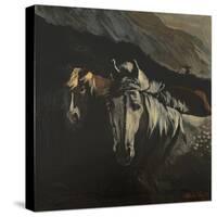 Mountain Ponies-Jennifer Wright-Stretched Canvas